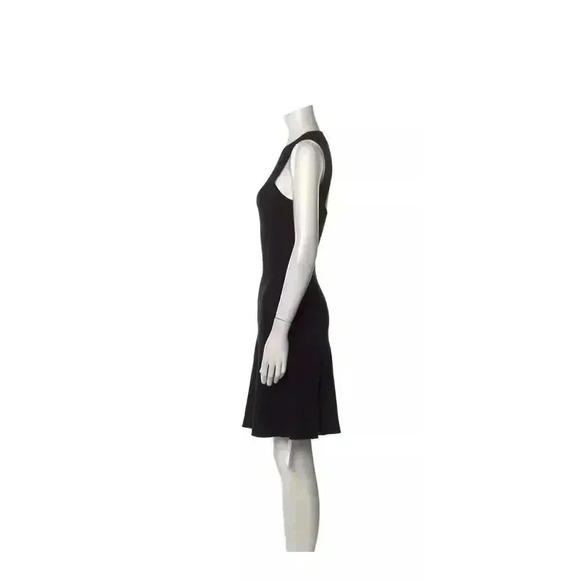 SALE! THEORY Crew Neck Knee-Length Dress Size XS Open Back Dark Academia - Picture 5 of 7